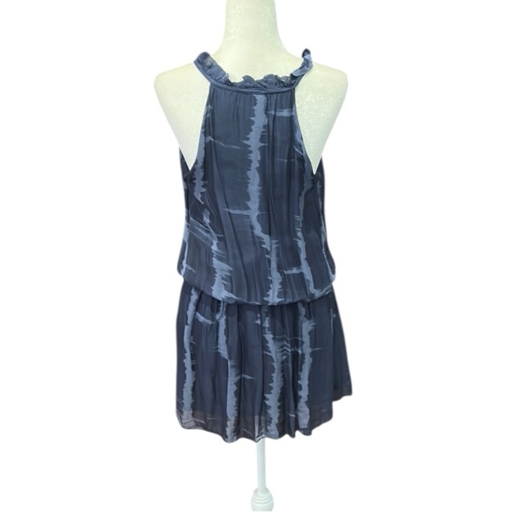 Sofia Made In Italy Sleeveless Blouson Mini Dress Blue Tie Dye Size Small - Picture 7 of 12